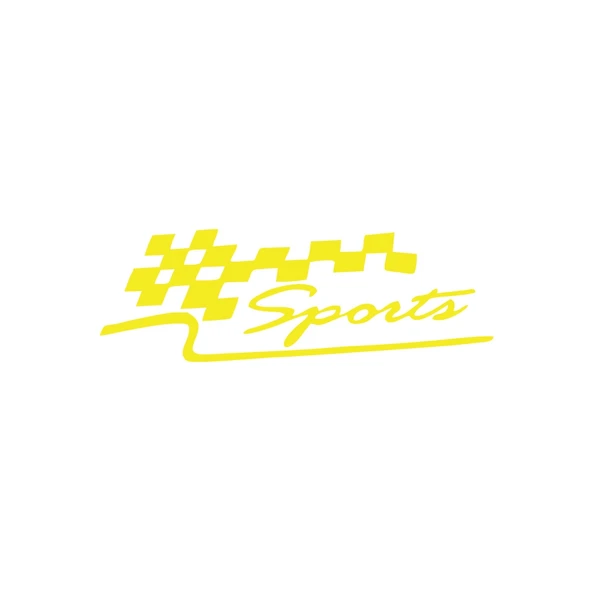 Sports Sticker 17x17 Cm Sarı ürün görseli 1