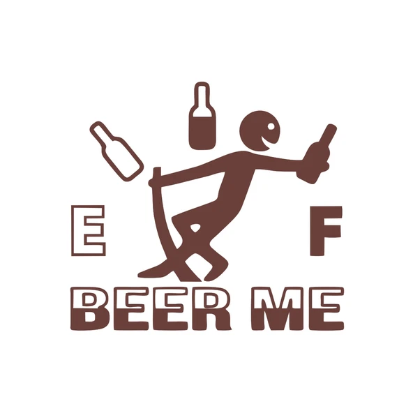 Beer Me Sticker 17x17 Cm Kahverengi ürün görseli 1