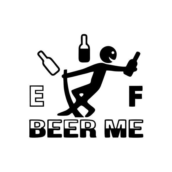 Beer Me Sticker 17x17 Cm Siyah ürün görseli 1