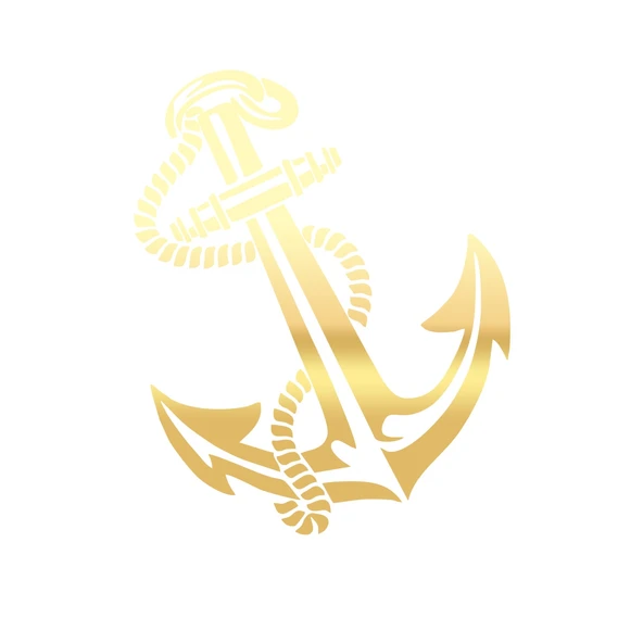 Denizci Çapası Sticker 17x17 Cm Gold ürün görseli 1