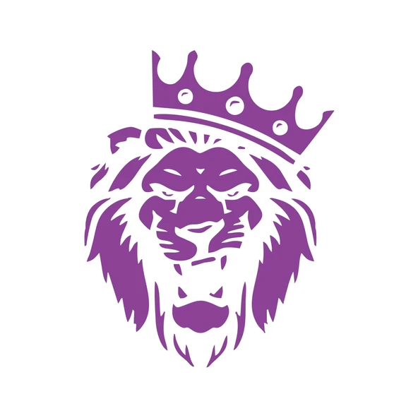 Kral Tacçlı Aslan Sticker 17x17 Cm Mor ürün görseli 1