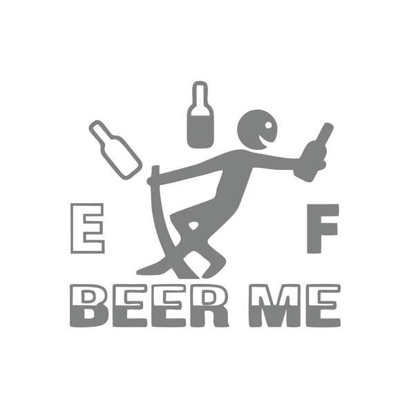 Beer Me Sticker 17x17 Cm Gri ürün görseli 1