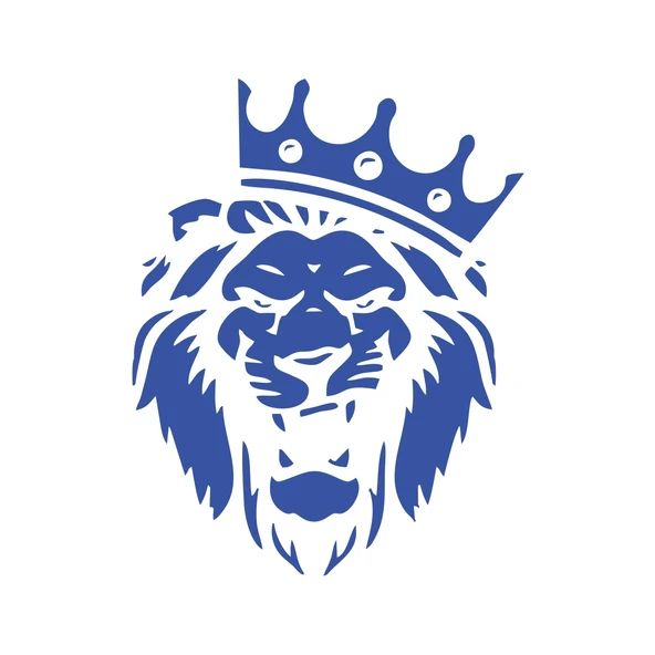 Kral Tacçlı Aslan Sticker 17x17 Cm Mavi ürün görseli 1