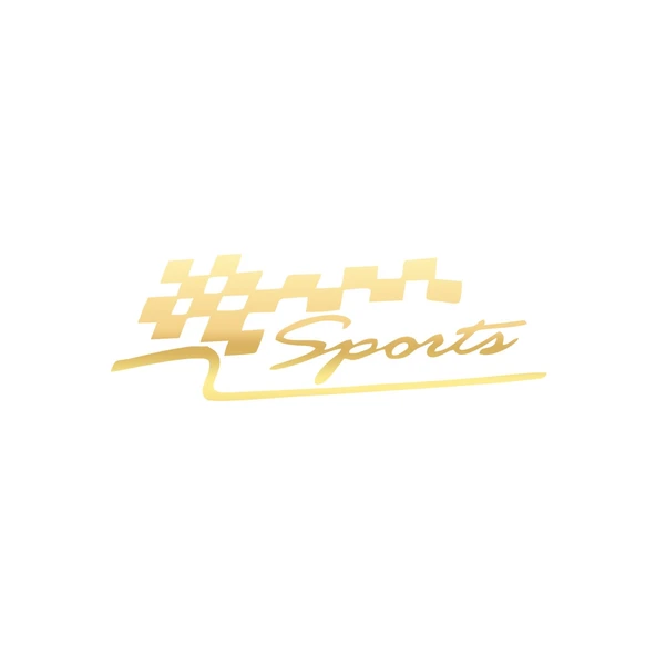 Sports Sticker 17x17 Cm Gold ürün görseli 1
