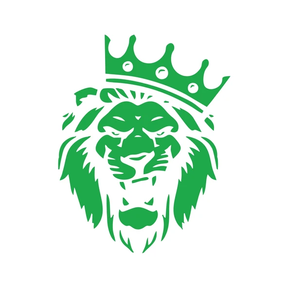 Kral Tacçlı Aslan Sticker 17x17 Cm Yeşil ürün görseli 1
