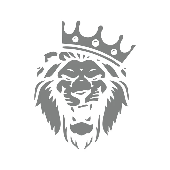 Kral Tacçlı Aslan Sticker 17x17 Cm Gri ürün görseli 1