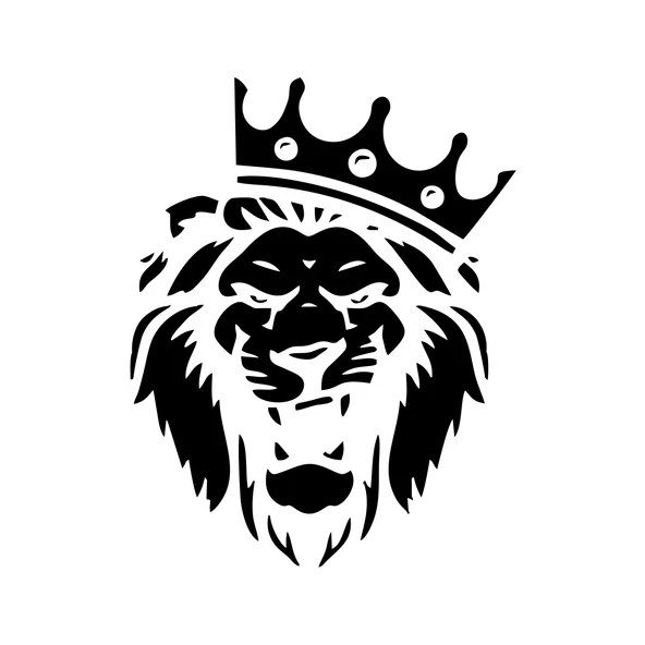 Kral Tacçlı Aslan Sticker 17x17 Cm Siyah ürün görseli 1