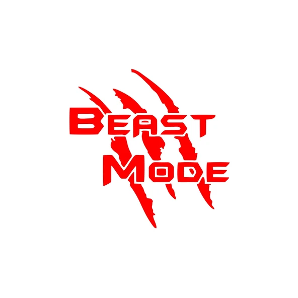 Beast Mode Sticker 17x17 Cm Kırmızı ürün görseli 1