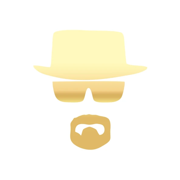Mr. White Sticker 17x17 Cm Gold ürün görseli 1