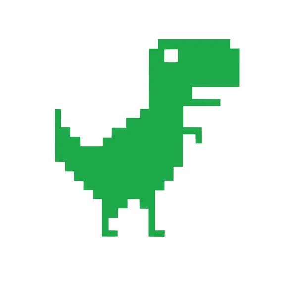 Piksel Dinozor Sticker 17x17 Cm Yeşil ürün görseli 1