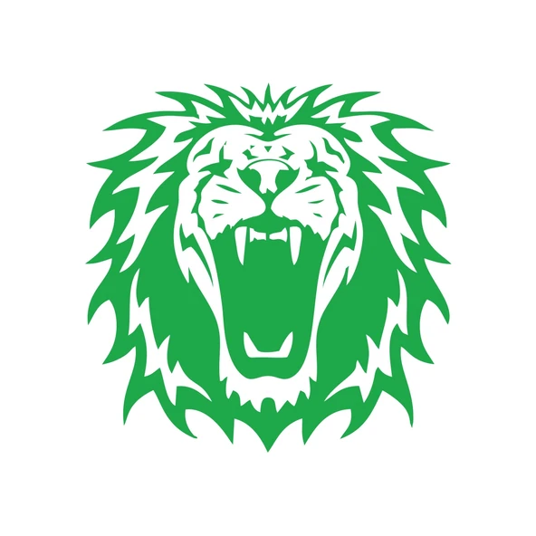 Kükreyen Aslan Sticker 17x17 Cm Yeşil ürün görseli 1