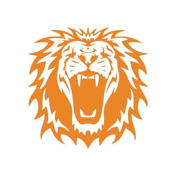 Kükreyen Aslan Sticker 17x17 Cm Turuncu ürün görseli 1
