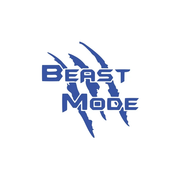 Beast Mode Sticker 17x17 Cm Mavi ürün görseli 1
