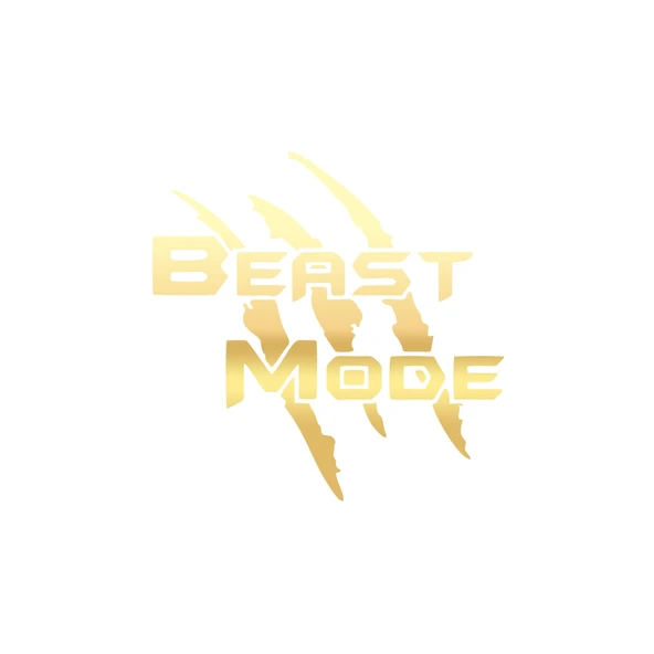 Beast Mode Sticker 17x17 Cm Gold ürün görseli 1