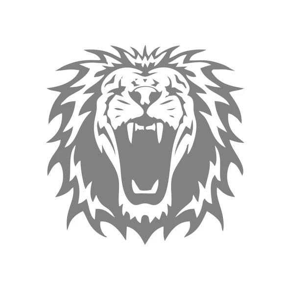 Kükreyen Aslan Sticker 17x17 Cm Gri ürün görseli 1