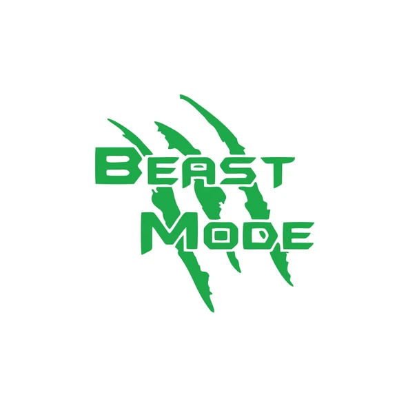 Beast Mode Sticker 17x17 Cm Yeşil ürün görseli 1