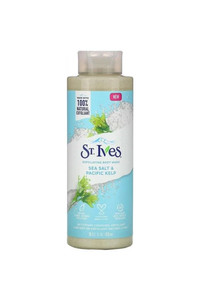St.Ives Eksfoliye Edici Vücut Yıkama, Deniz Tuzu ve Pasifik Yosunu 473ml ürün görseli 1