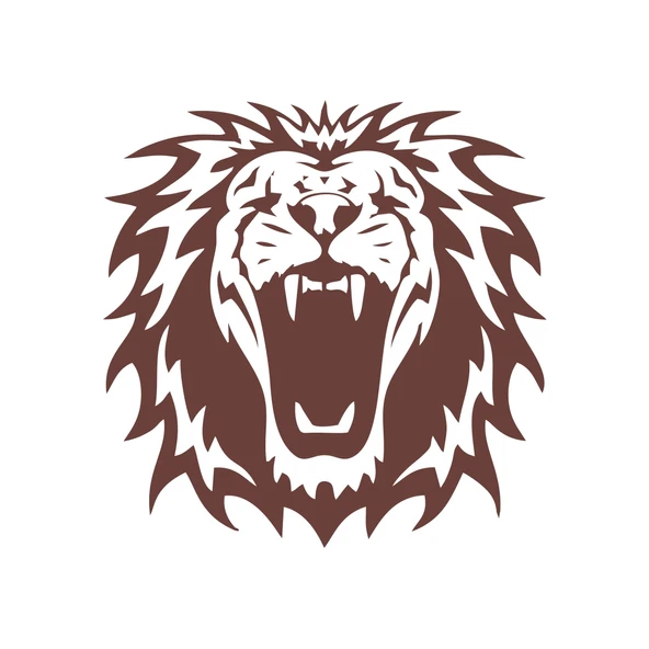 Kükreyen Aslan Sticker 17x17 Cm Kahverengi ürün görseli 1