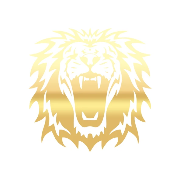 Kükreyen Aslan Sticker 17x17 Cm Gold ürün görseli 1