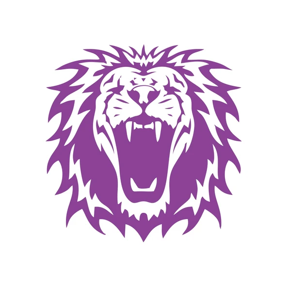 Kükreyen Aslan Sticker 17x17 Cm Mor ürün görseli 1