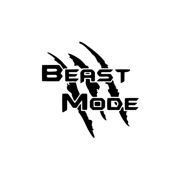 Beast Mode Sticker 17x17 Cm Siyah ürün görseli 1