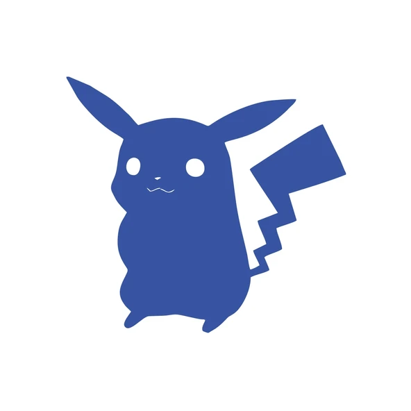 Pikachu Araba Stickeri 17x17 Cm Mavi ürün görseli 1