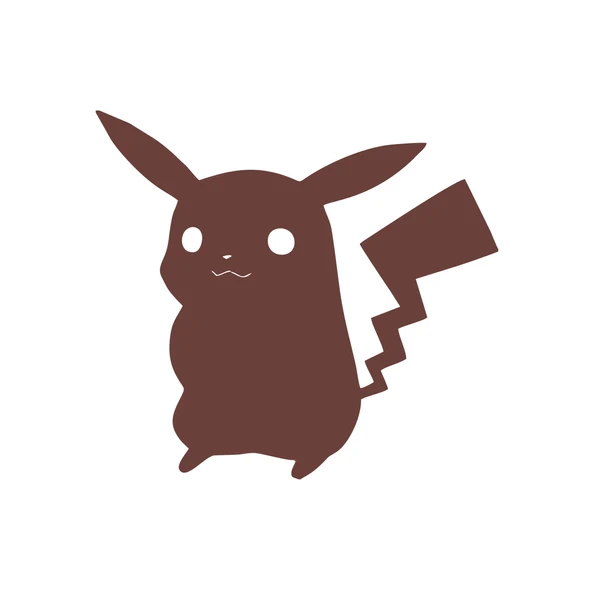 Pikachu Araba Stickeri 17x17 Cm Kahverengi ürün görseli 1