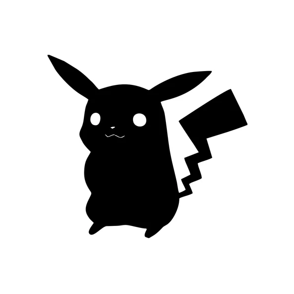 Pikachu Araba Stickeri 17x17 Cm Siyah ürün görseli 1