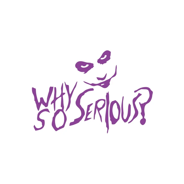 Why So Serious Sticker 17x17 Cm Mor ürün görseli 1