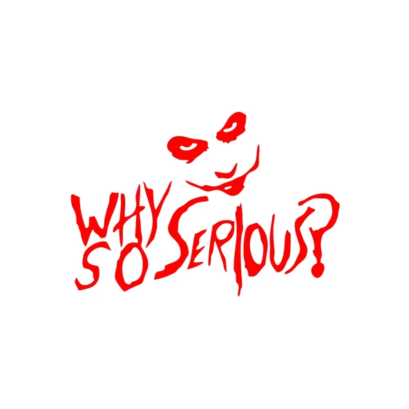 Why So Serious Sticker 17x17 Cm Kırmızı ürün görseli 1