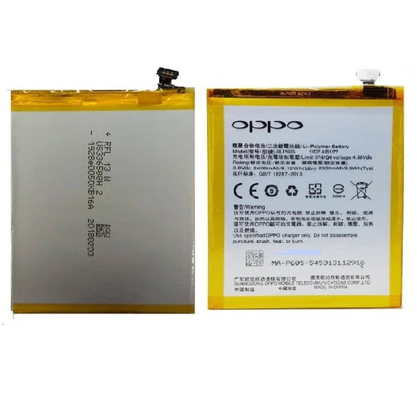 OPPO F1-A33 BLP605 Pil Batarya 2400mAh ürün görseli 1