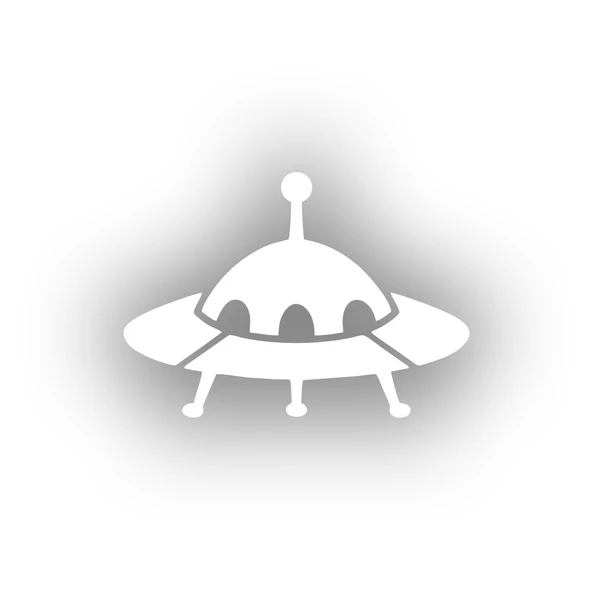 Ufo Araba Sticker 17x17 Cm Beyaz ürün görseli 1