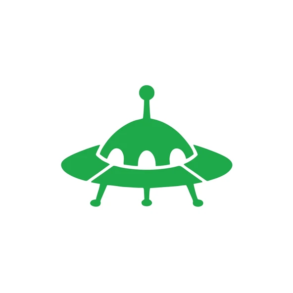 Ufo Araba Sticker 17x17 Cm Yeşil ürün görseli 1
