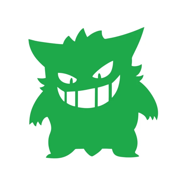 Pokemon Gengar Araba Stickeri 17x17 Cm Yeşil ürün görseli 1