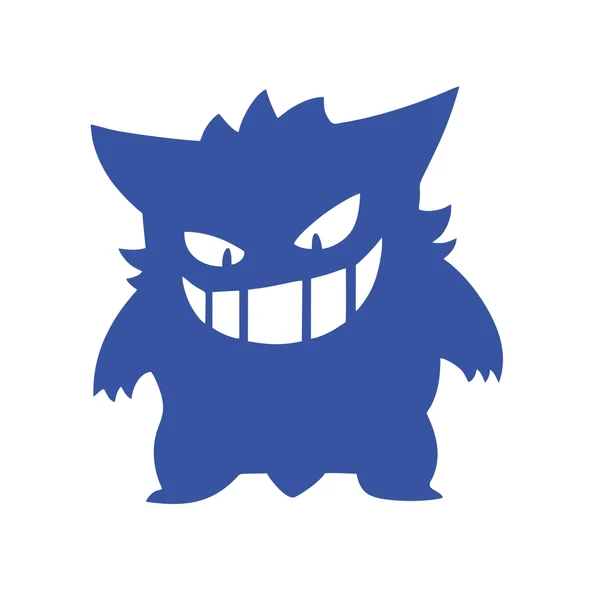 Pokemon Gengar Araba Stickeri 17x17 Cm Mavi ürün görseli 1