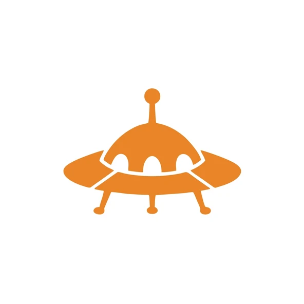 Ufo Araba Sticker 17x17 Cm Turuncu ürün görseli 1