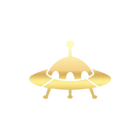 Ufo Araba Sticker 17x17 Cm Gold ürün görseli 1