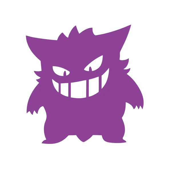 Pokemon Gengar Araba Stickeri 17x17 Cm Mor ürün görseli 1