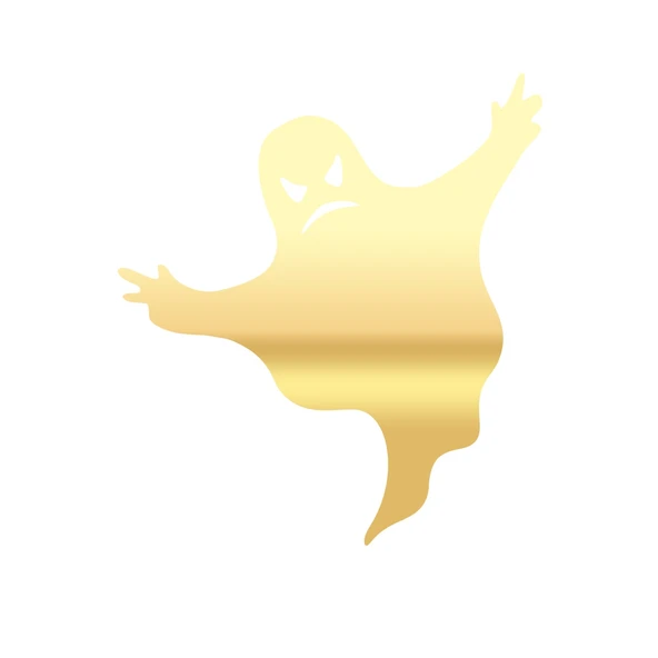 Kızgın Hayalet Araba Sticker 17x17 Cm Gold ürün görseli 1