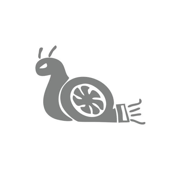 Salyangoz Araba Sticker 17x17 Cm Gri ürün görseli 1