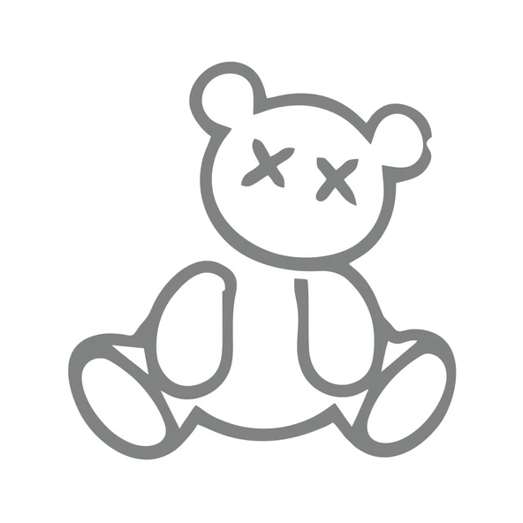 Ayıcık Araba Sticker 17x17 Cm Gri ürün görseli 1