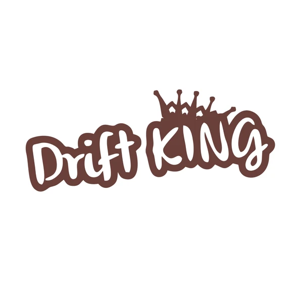 Drift King Araba Sticker 17x17 Cm Kahverengi ürün görseli 1