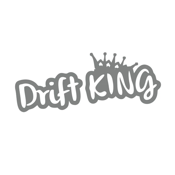 Drift King Araba Sticker 17x17 Cm Gri ürün görseli 1
