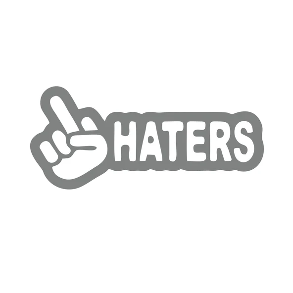 Haters Araba Sticker 17x17 Cm Gri ürün görseli 1
