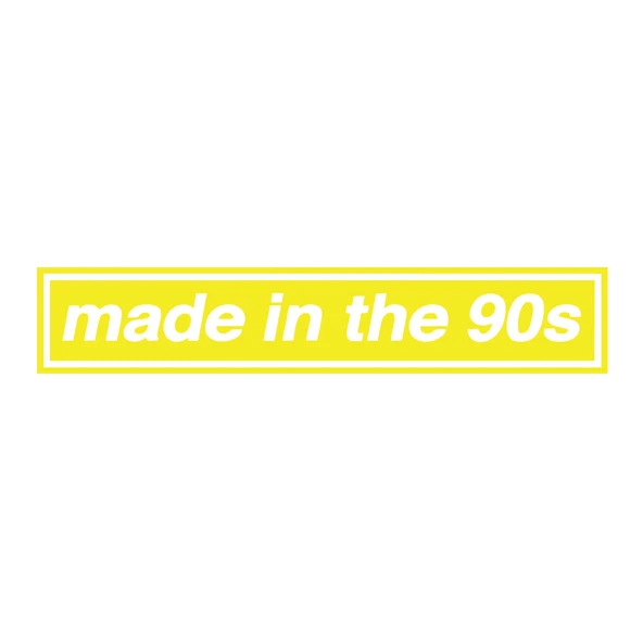 Made In the 90s Araba Stickeri 17x17 Cm Sarı ürün görseli 1