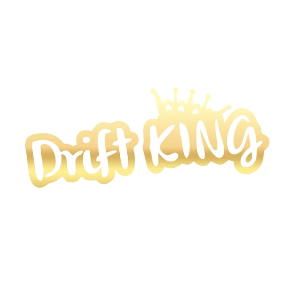 Drift King Araba Sticker 17x17 Cm Gold ürün görseli 1