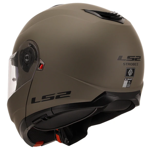 LS2 STROBE 2 MAT KUM KASK - Resim 4