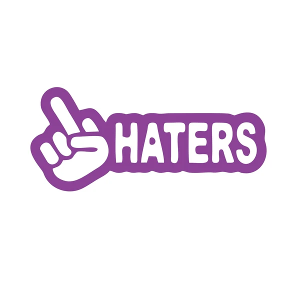 Haters Araba Sticker 17x17 Cm Mor ürün görseli 1