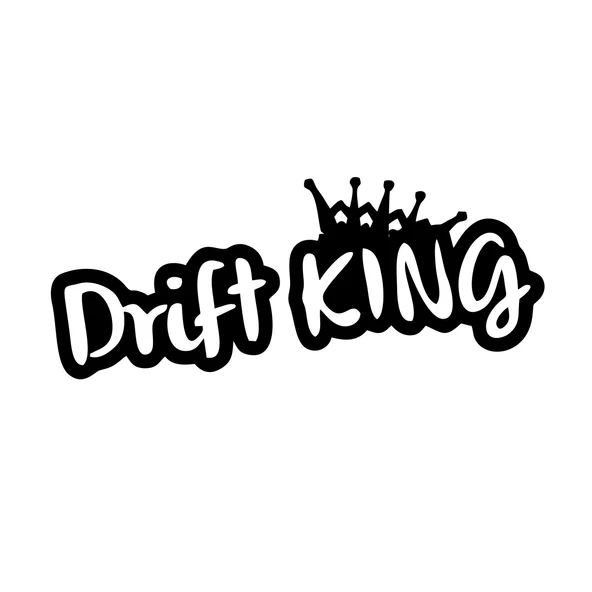 Drift King Araba Sticker 17x17 Cm Siyah ürün görseli 1