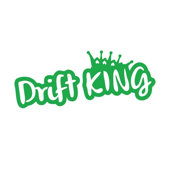 Drift King Araba Sticker 17x17 Cm Yeşil ürün görseli 1